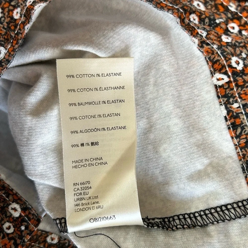 NWT Free People Call Me Cord Mini Dress Brown Black Combo Sz 4 - Picture 15 of 16